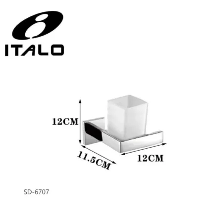 كاسة حمام زجاج كروم 6707