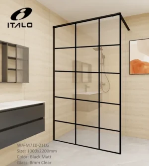 قاطع زجاج WA-M710-21LG مقسم باطارات المونيوم اسود 220*1م سماكة 8 مل