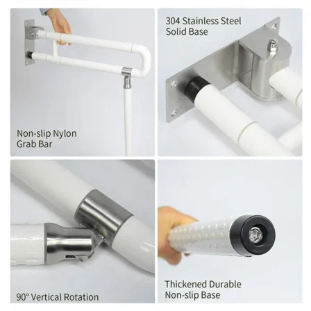 مساكة متحرك ابيض بعامود Spring 6020