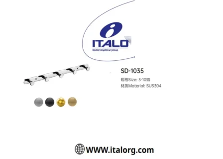 علاقة ملابس 5 هوك ذهبي مطفي موديل 5-1035