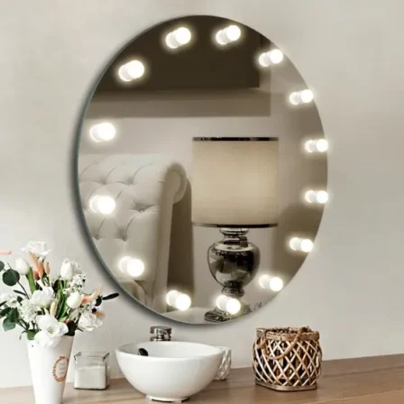 مرايا ليد ديكور80*80 مدور 4مم موديل MDY035