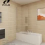 قاطع زجاجEG-H711E زاوية مستديرة اطار المونيوم كروم 2م*1م سماكة 6 مل