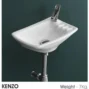 مغسلة معلق مشب خلاط جمب موديل KENZO مقاس 43*24.50 ارتفاع 13.50سم