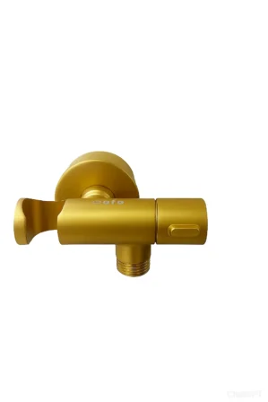 محبس زواية نحاس مع حامل مدور ذهبي  QOTO H055