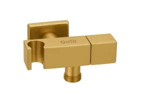 محبس زواية نحاس مع حامل مربع دهبي H057