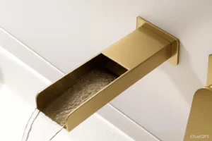 0824 صباب شلال خط واحدعرض 5 سم ذهبي مطفي 37021SPG