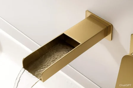 0824 صباب شلال خط واحدعرض 5 سم ذهبي مطفي 37021SPG